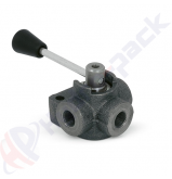 product 3 way hydraulic diverter valve, DF 3 , 60 L/min, G 3/8" , open center thumb