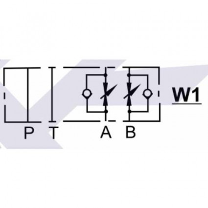 product NG6 (CETOP 3) modular flow control valve, MTC 02 W , 30 L/min, A & B ports image thumb