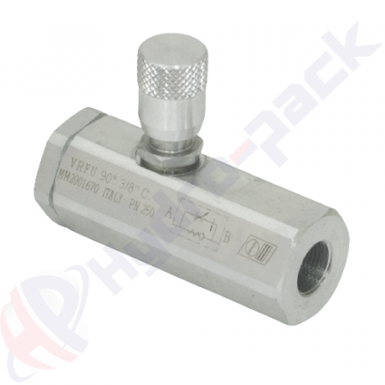product Flow control valve with check, VRFU 90 C , 25 L/min, G 1/4" image thumb