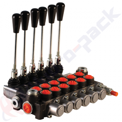 product 40 литра Моноблок управляващ клапан, 6P40 , шест макари , G 1/2" , open center макара image thumb